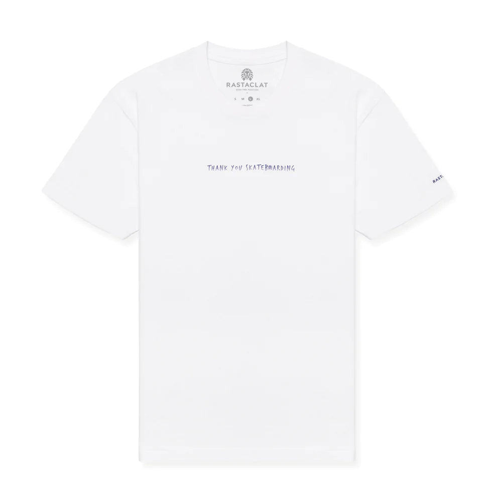 THANK YOU SKATEBOARDING TEE - WHITE