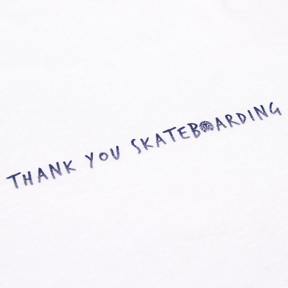 THANK YOU SKATEBOARDING TEE - WHITE